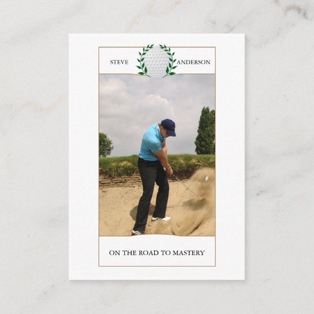 Personalised Classic Golf Club Name  Business Card (Back)