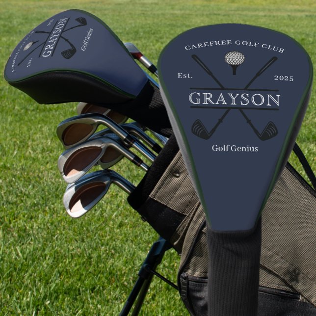 Personalised Classic Golf Club Name Golf Head Cover (Creator Uploaded)