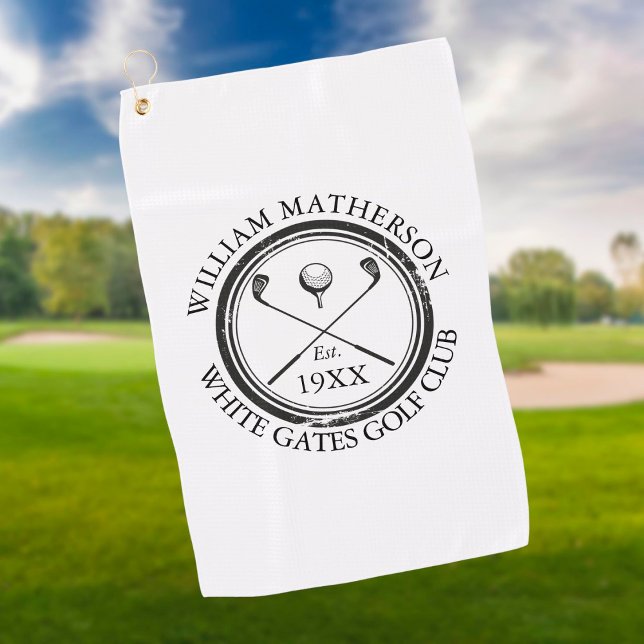 Personalised Classic Golf Club Name  Golf Towel (Creator Uploaded)
