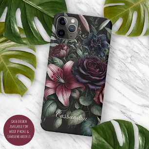 Personalised Classic Gothic Rose Floral Victorian Case-Mate iPhone Case