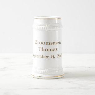 Personalised Classic Groomsman Beer Stein