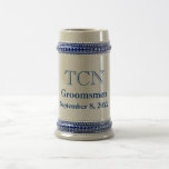 Personalised Classic Groomsmen Beer Stein<br><div class="desc">A classic beer stein for your groomsmen. Add their initials and the date of your wedding.</div>