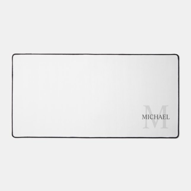 Personalised Classic Monogram and Name Desk Mat (Front)