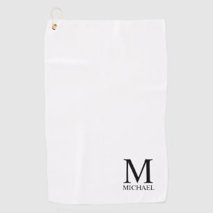 Personalised Classic Monogram and Name Golf Towel
