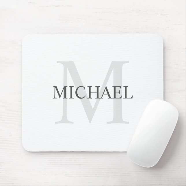 Personalised Classic Monogram and Name Mouse Pad (With Mouse)