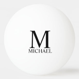 Personalised Classic Monogram and Name Ping Pong B Ball