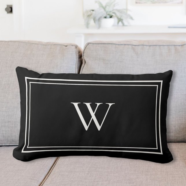 Personalised Classic Monogram Initial Name Lumbar Cushion (Creator Uploaded)