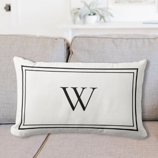 Personalised Classic Monogram Initial Name Lumbar Cushion
