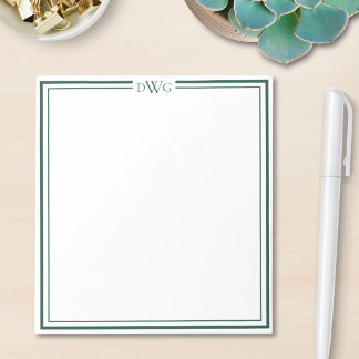 Personalised Classic Monogram Initial Name Notepad