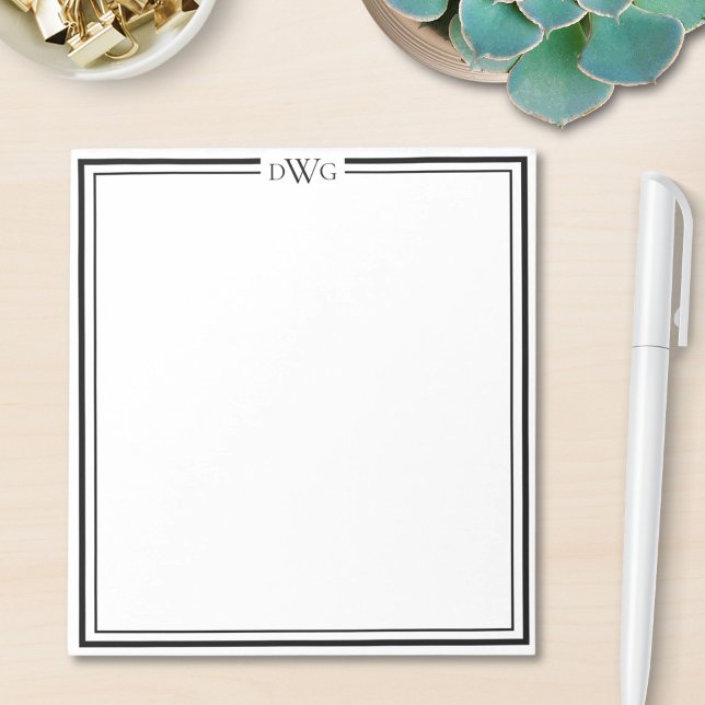 Personalised Classic Monogram Initial Name Notepad (Creator Uploaded)