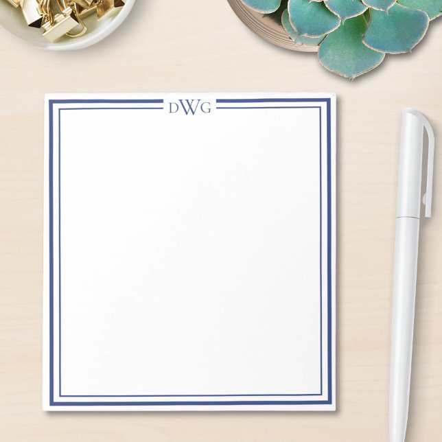 Personalised Classic Monogram Initial Name Notepad (Creator Uploaded)