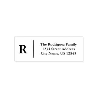 Personalised Classic Monogram Return Address |  Self-inking Stamp