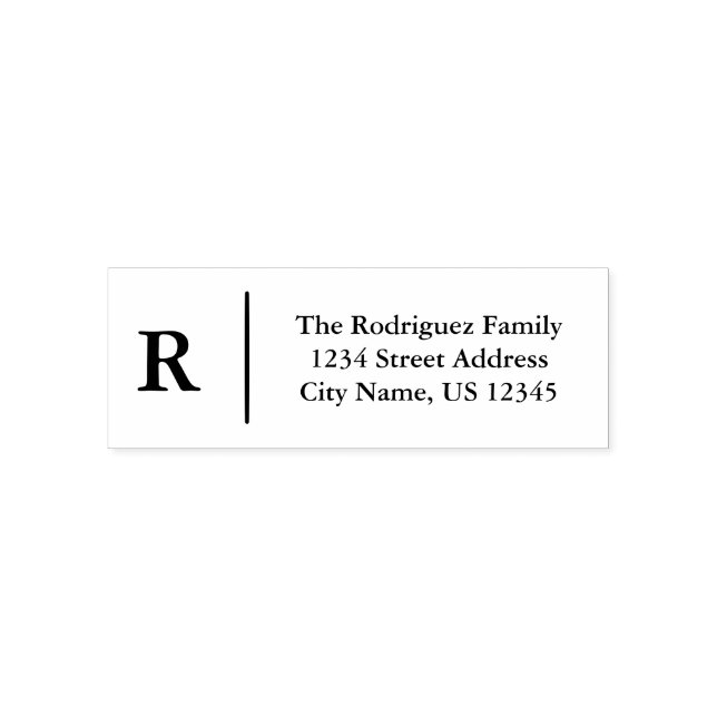 Personalised Classic Monogram Return Address |  Self-inking Stamp (Design)