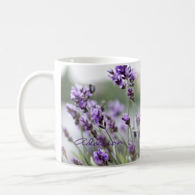 Personalised Classic Mug With Lavender (Left)