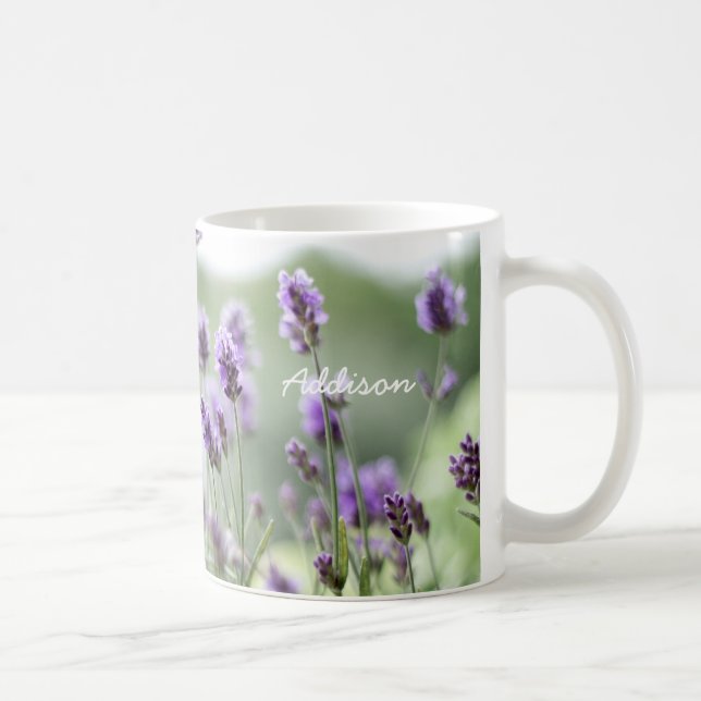 Personalised Classic Mug With Lavender (Right)