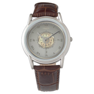 Personalised Classic Nautical Two-Tone Leather Watch