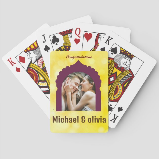 Personalised Classic Playing Cards As Wedding Gift (Back)