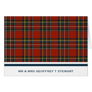 Personalised Classic Red Scottish Tartan