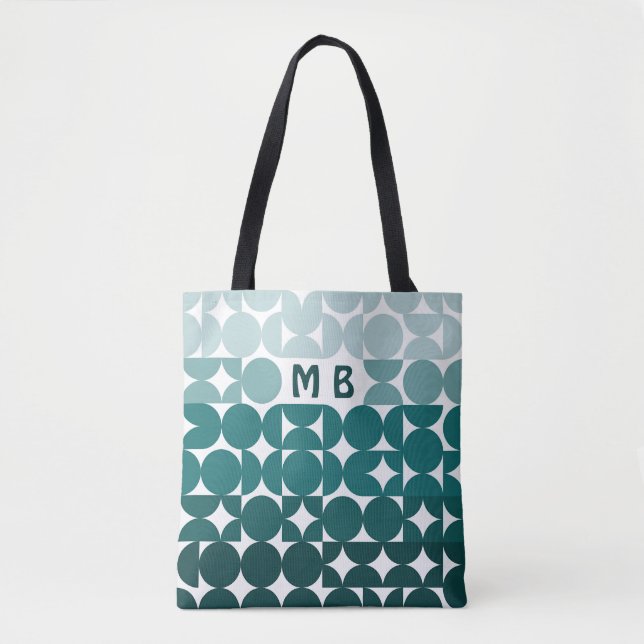 Personalised Classic Retro Geometric Art Pattern Tote Bag (Front)