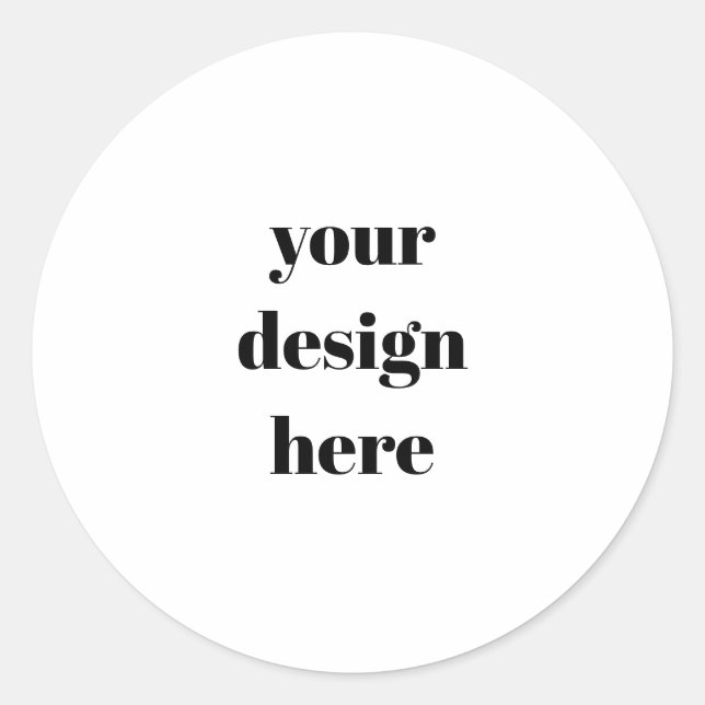 Personalised  classic round sticker (Front)