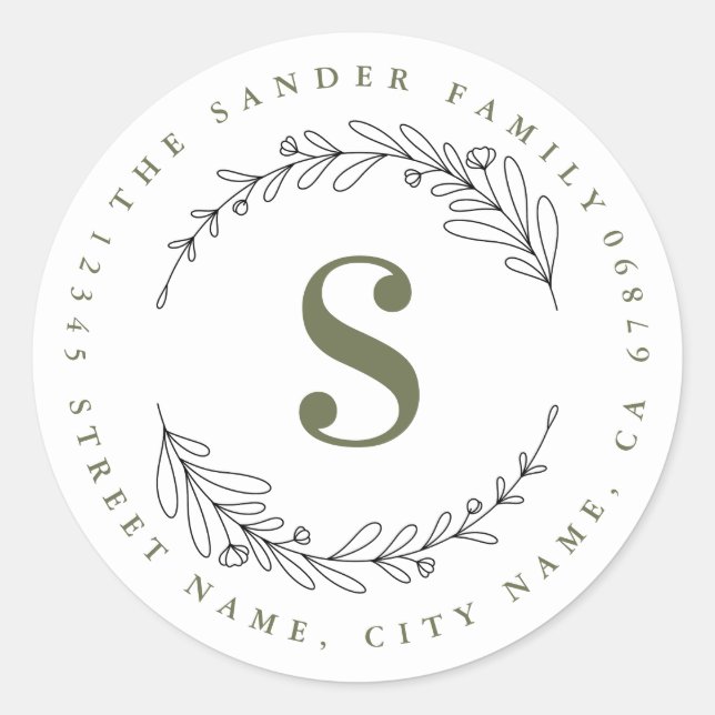Personalised Classic Round Stickers (Front)