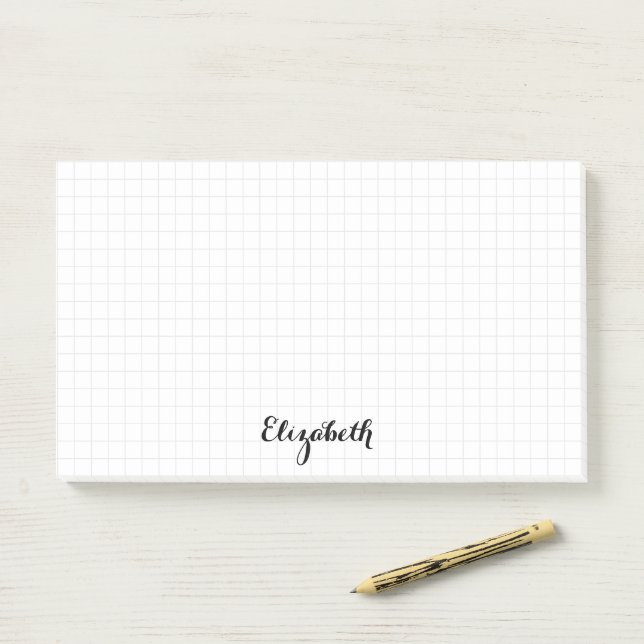 Personalised Classic Squares Home Office Business Post-it Notes (On Desk)
