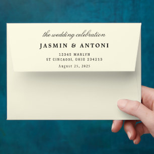 Personalised Classic Wedding Invitation Envelope