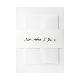 Personalised Classic Wedding Script Invitation Belly Band