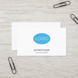Personalised Classic White Business Logo Card