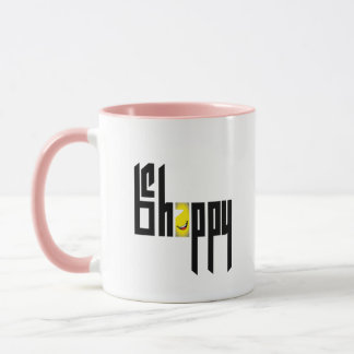 Personalised Classic Yellow Peeking Smiley Face Mug
