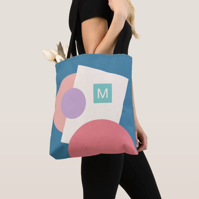 Personalised Classy Funky Midcentury Abstract Art Tote Bag (Close Up)