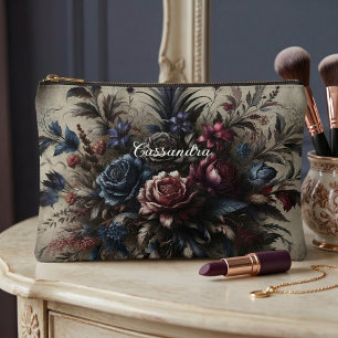 Personalised Classy Gothic Rose Cosmetic Makeup Accessory Pouch