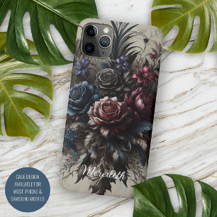 Personalised Classy Gothic Rose Floral Victorian Case-Mate iPhone Case