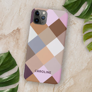 Personalised Classy Mauve Pink Violet Pink Mosaic Case-Mate iPhone Case
