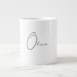 Personalised Classy Simple Elegant Monogram  Large Coffee Mug<br><div class="desc">Introducing the Personalised Classy Simple Elegant Monogram Giant Coffee Mug - the perfect blend of style and functionality for coffee and tea lovers alike. Designed with modern minimalism in mind, this oversized mug allows you to savour your favourite beverages while showcasing your unique personal touch. Each mug is elegantly personalised...</div>
