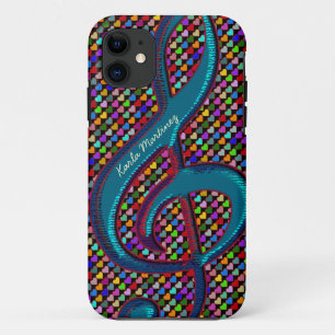 personalised clave musical note hearts Case-Mate iPhone case