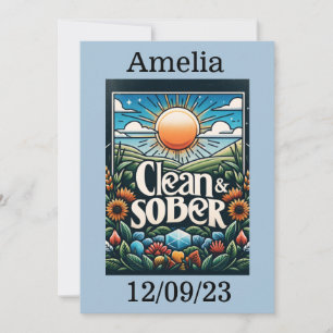 Personalised Clean and Sober Anniversary Card 