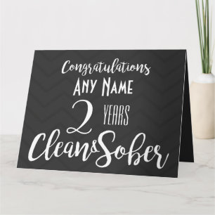 Personalised Clean & Sober Greeting Card Sobriety