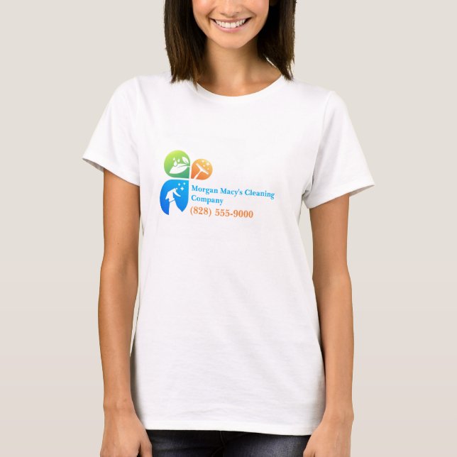 Personalised Cleaning Company T-Shirt (Front)