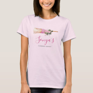 Personalised  Cleaning Service Broom T-Shirt