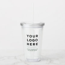 Personalised Clear Tumbler with Straw