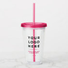 Personalised Clear Tumbler with Straw