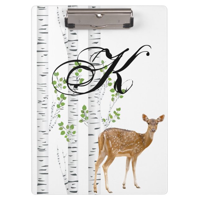 Personalised Clip Board Deer Doe Buck Forest Woodl (Front)