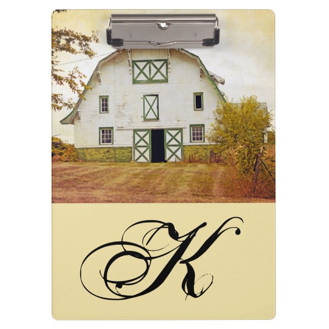 Personalised Clip Board Sunset Barn Country Rustic (Front)