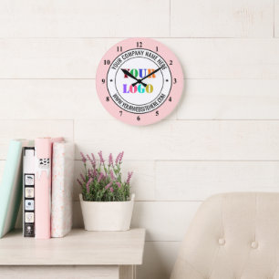 Personalised Clock with Your Company Logo and Text