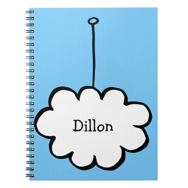 Personalised Cloud on a String Notebook (Front)