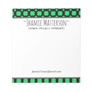 Personalised Clover Notepad