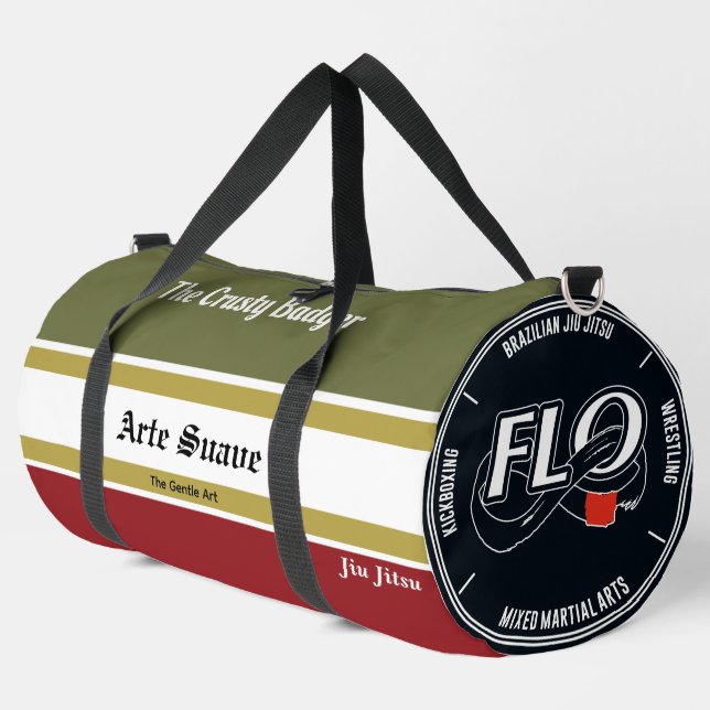 Personalised Club Logo BJJ Arte Suave Jiu Jitsu Duffle Bag (Left Corner)