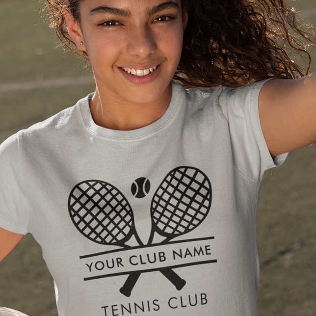 Personalised Club Name Tennis Team Captain T-Shirt (Lawn tennis club swag t-shirt Custom Players Tees)