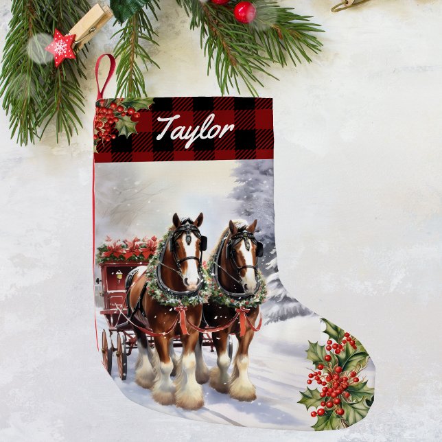 Personalised Clydesdale Christmas Horse Stocking (Creator Uploaded)